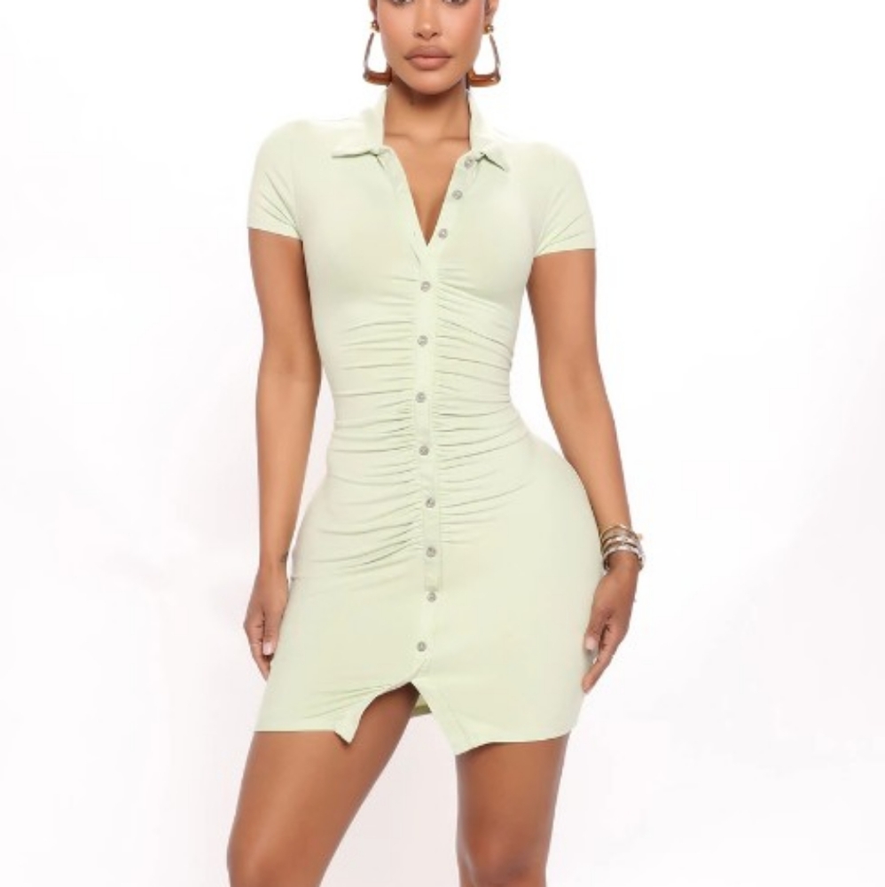 Beautiful sage stretchy dress